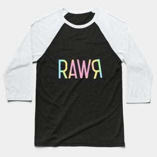 colorful Rawr Baseball T-Shirt